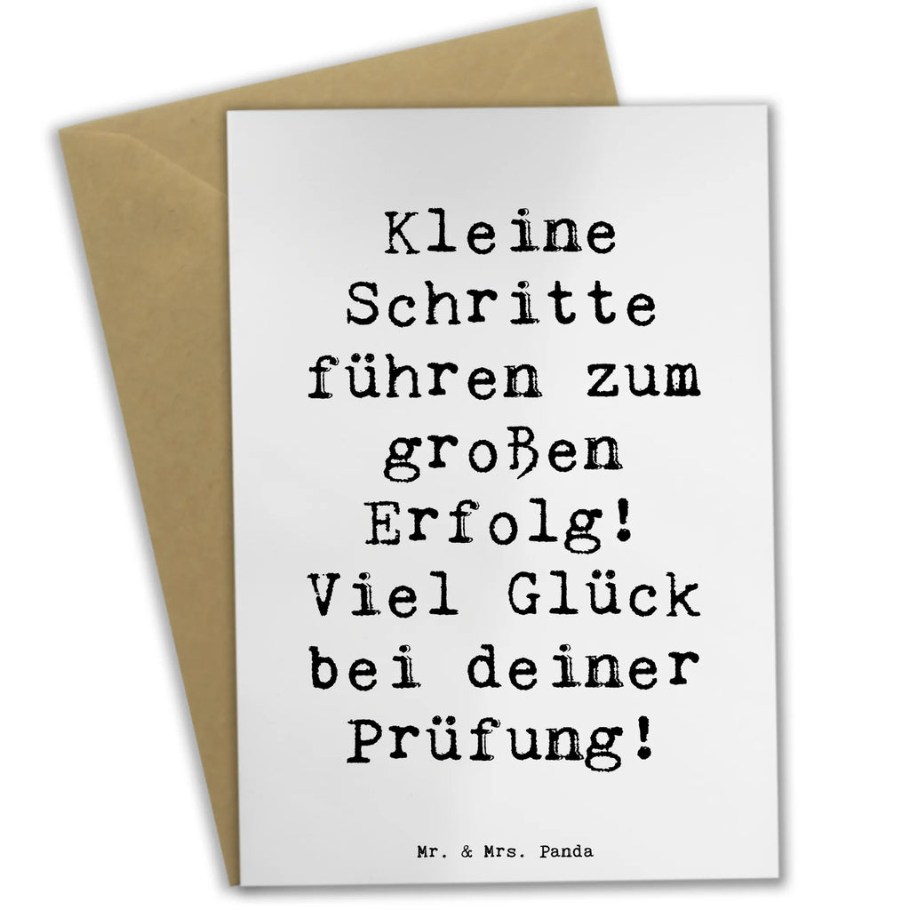 Greetings card Saying Kleine Schritte führen zum großen Erfolg! Viel Glück bei deiner Prüfung! Klappkarte, Grußkarte, Hochzeitskarte, Ansichtskarten, Glückwunschkarte, Geburtstagskarte, Karte, Einladungskarte