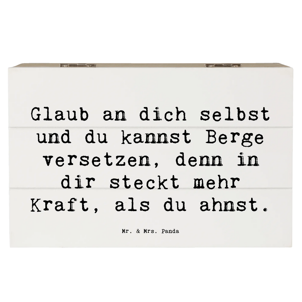 Holzkiste Spruch Selbstvertrauen stärken Erinnerungsbox, Erinnerungskiste, Truhe, Kiste, Dekokiste, Geschenkdose, Holzkiste, XXL, Schatzkiste, Schatulle, Aufbewahrungsbox, Geschenkbox
