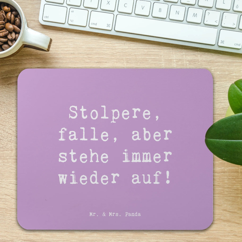 Mouse mat Saying Stolpere, falle, aber stehe immer wieder auf! Einzigartiges Mauspad, Arbeitszimmer, Mousepad, Mauspad, PC Zubehör, Büroausstattung, Computer zubehör, Mausunterlage, Designer Mauspad, Mauspad Büro