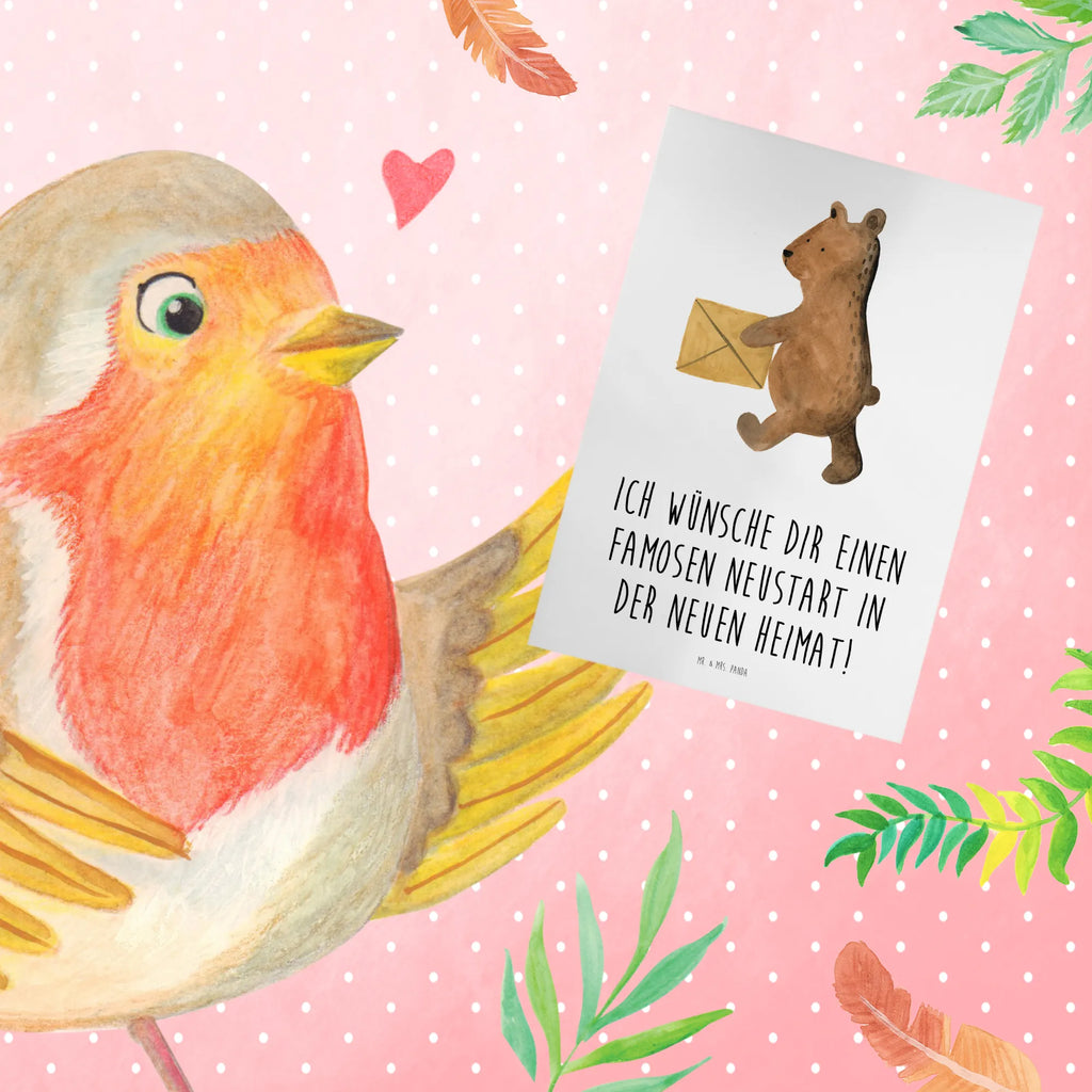 Greetings card Ich wünsche dir einen famosen Neustart in der neuen Heimat! Karte, Geburtstagskarte, Glückwunschkarte, Ansichtskarten, Klappkarte, Hochzeitskarte, Grußkarte, Einladungskarte