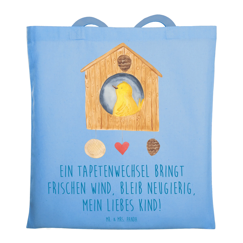 Tote bag Ein Tapetenwechsel bringt frischen Wind, bleib neugierig, mein liebes Kind! Einkaufstüte, Tragetasche, Badetasche, Laptoptasche, Umhängetasche, Beuteltasche, Beutel, Jutetasche, Stoffbeutel, Stofftasche, Jutebeutel, Shopper, Schultertasche, Einkaufstasche, Tasche, Strandtasche