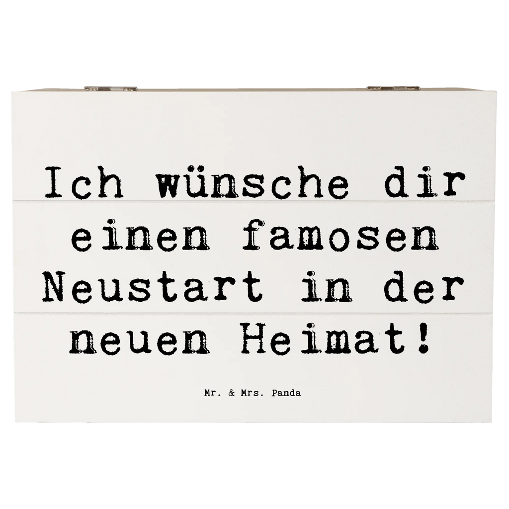 Holzkiste Spruch Neustart Umzug Erinnerungskiste, Truhe, Holzkiste, Geschenkdose, Dekokiste, Erinnerungsbox, Aufbewahrungsbox, Schatulle, Schatzkiste, Geschenkbox, Kiste, XXL, sprüche, zitate, spruch kollektion, inspiration, motivation, lebensweisheiten, geschenkideen, wanddeko, wohnaccessoires, sprüche sammlung, schöne sprüche, glück, liebe, freude, lächeln, alltag verschönern, nachhaltige geschenke, dekoration, kreativ, einzigartig, shopify, mr and mrs panda