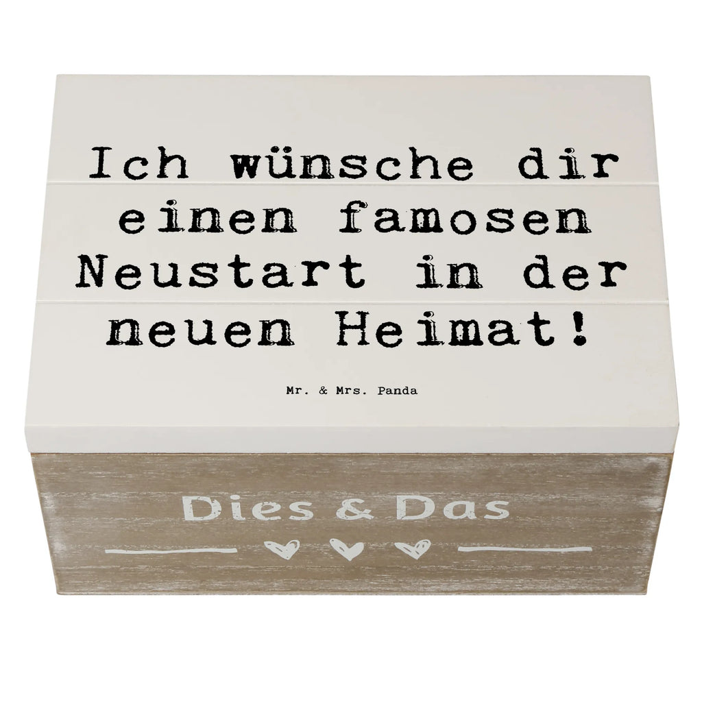 Holzkiste Spruch Neustart Umzug Erinnerungskiste, Truhe, Holzkiste, Geschenkdose, Dekokiste, Erinnerungsbox, Aufbewahrungsbox, Schatulle, Schatzkiste, Geschenkbox, Kiste, XXL, sprüche, zitate, spruch kollektion, inspiration, motivation, lebensweisheiten, geschenkideen, wanddeko, wohnaccessoires, sprüche sammlung, schöne sprüche, glück, liebe, freude, lächeln, alltag verschönern, nachhaltige geschenke, dekoration, kreativ, einzigartig, shopify, mr and mrs panda