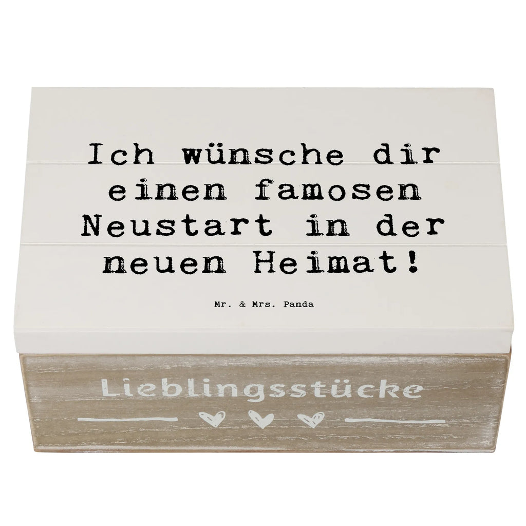 Holzkiste Spruch Neustart Umzug Erinnerungskiste, Truhe, Holzkiste, Geschenkdose, Dekokiste, Erinnerungsbox, Aufbewahrungsbox, Schatulle, Schatzkiste, Geschenkbox, Kiste, XXL, sprüche, zitate, spruch kollektion, inspiration, motivation, lebensweisheiten, geschenkideen, wanddeko, wohnaccessoires, sprüche sammlung, schöne sprüche, glück, liebe, freude, lächeln, alltag verschönern, nachhaltige geschenke, dekoration, kreativ, einzigartig, shopify, mr and mrs panda