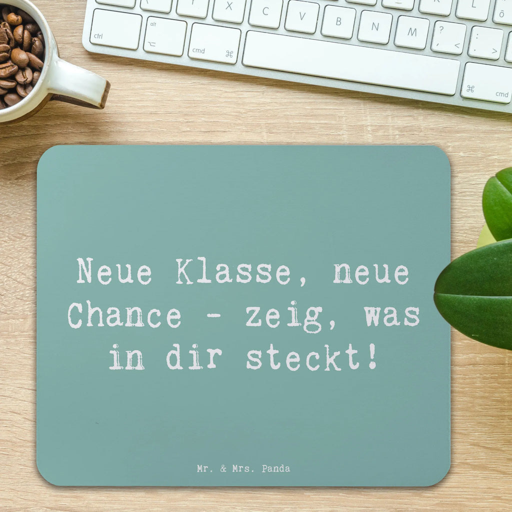 Mouse mat Saying Neue Klasse, neue Chance - zeig, was in dir steckt! Büroausstattung, Einzigartiges Mauspad, Arbeitszimmer, Mauspad Büro, PC Zubehör, Computer zubehör, Designer Mauspad, Mousepad, Mausunterlage, Mauspad