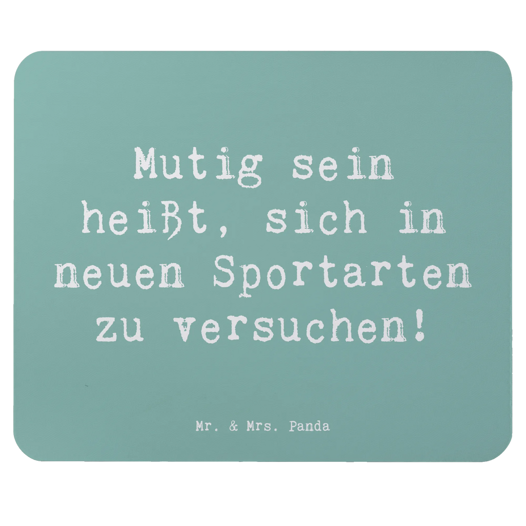Mouse mat Saying Mutig sein heißt, sich in neuen Sportarten zu versuchen! Designer Mauspad, Computer zubehör, Mauspad, Büroausstattung, Arbeitszimmer, Mauspad Büro, Mousepad, Einzigartiges Mauspad, Mausunterlage, PC Zubehör