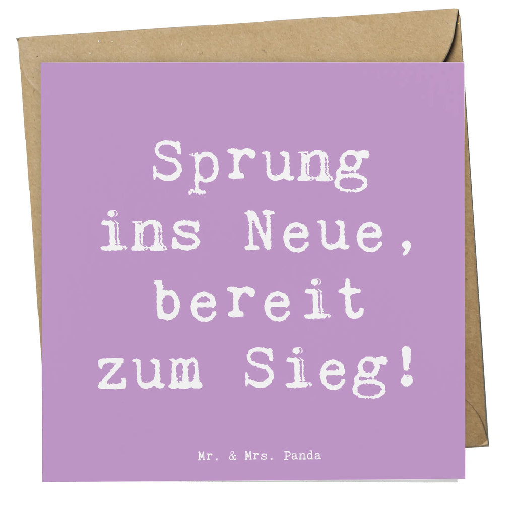 Deluxe Card Saying Sprung ins Neue, bereit zum Sieg! doppelkarte, Grußkarte, anlasskarte, faltkarte, Klappkarte, Glückwunschkarte, Dekoration, sprüche, zitate, spruch kollektion, inspiration, motivation, lebensweisheiten, geschenkideen, wanddeko, wohnaccessoires, sprüche sammlung, schöne sprüche, glück, liebe, freude, Lächeln, alltag verschönern, nachhaltige geschenke, Kreativ, Einzigartig, shopify, mr and mrs panda
