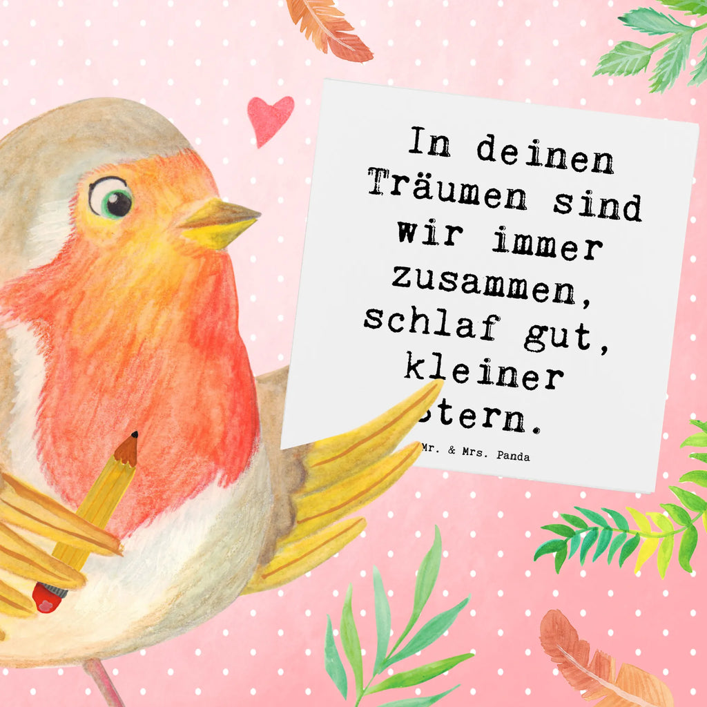 Deluxe Card Saying In deinen Träumen sind wir immer zusammen, schlaf gut, kleiner Stern. Hochwertige Klappkarte, Geburtstagskarte, Einladungskarte, Klappkarte, Karte, Grußkarte, Hochzeitskarte, Hochwertige Grußkarte, Glückwunschkarte