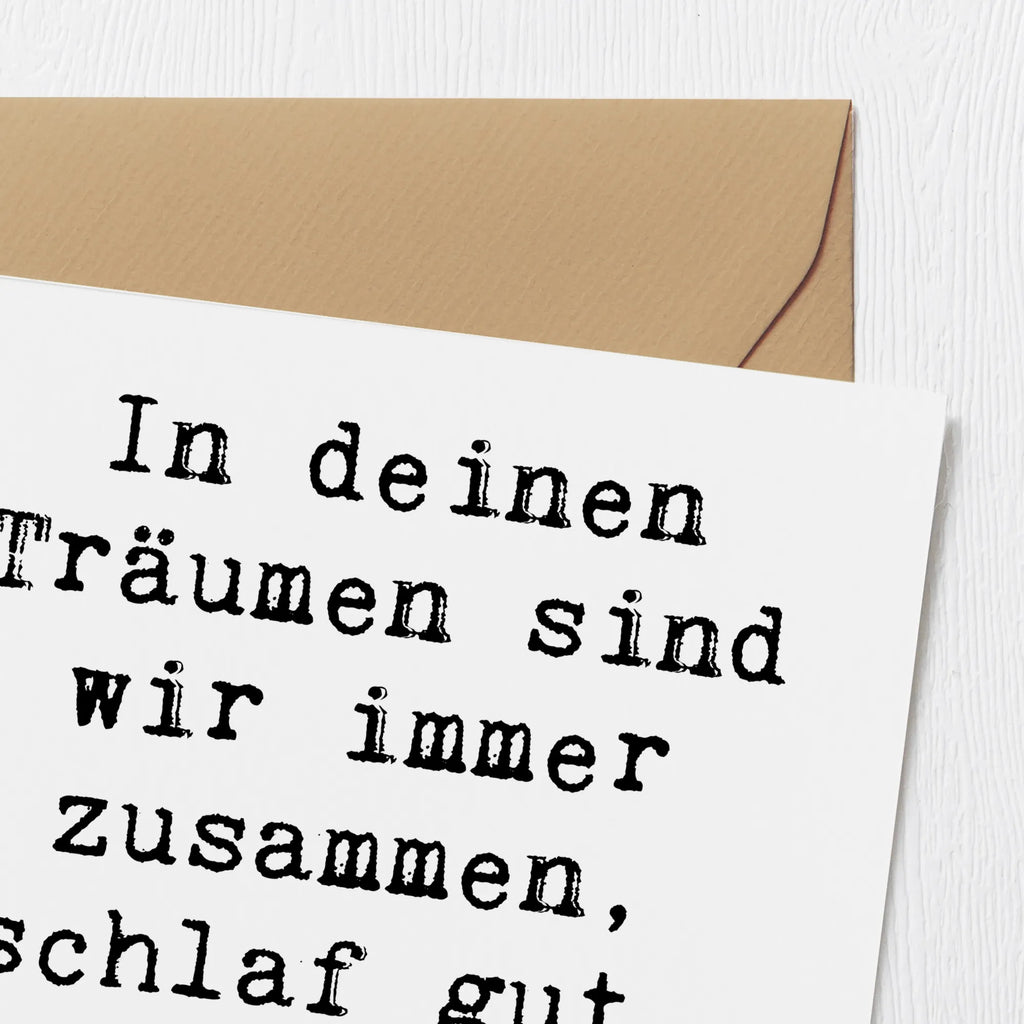 Deluxe Card Saying In deinen Träumen sind wir immer zusammen, schlaf gut, kleiner Stern. Hochwertige Klappkarte, Geburtstagskarte, Einladungskarte, Klappkarte, Karte, Grußkarte, Hochzeitskarte, Hochwertige Grußkarte, Glückwunschkarte