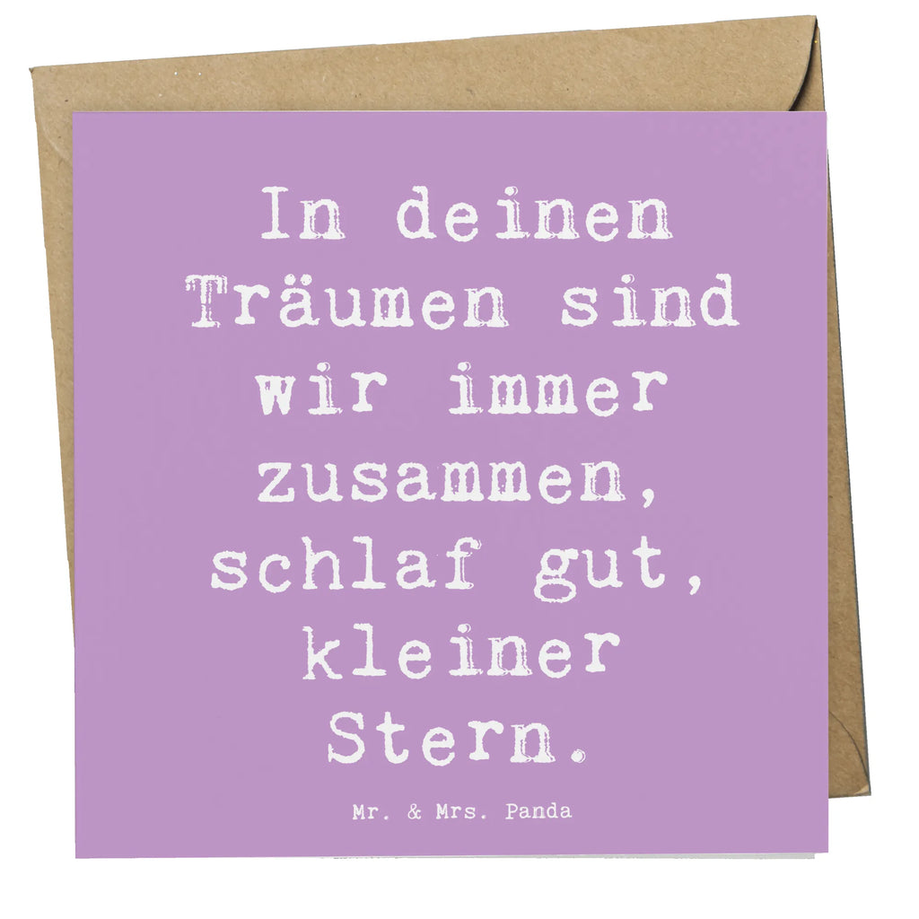 Deluxe Card Saying In deinen Träumen sind wir immer zusammen, schlaf gut, kleiner Stern. Hochwertige Klappkarte, Geburtstagskarte, Einladungskarte, Klappkarte, Karte, Grußkarte, Hochzeitskarte, Hochwertige Grußkarte, Glückwunschkarte