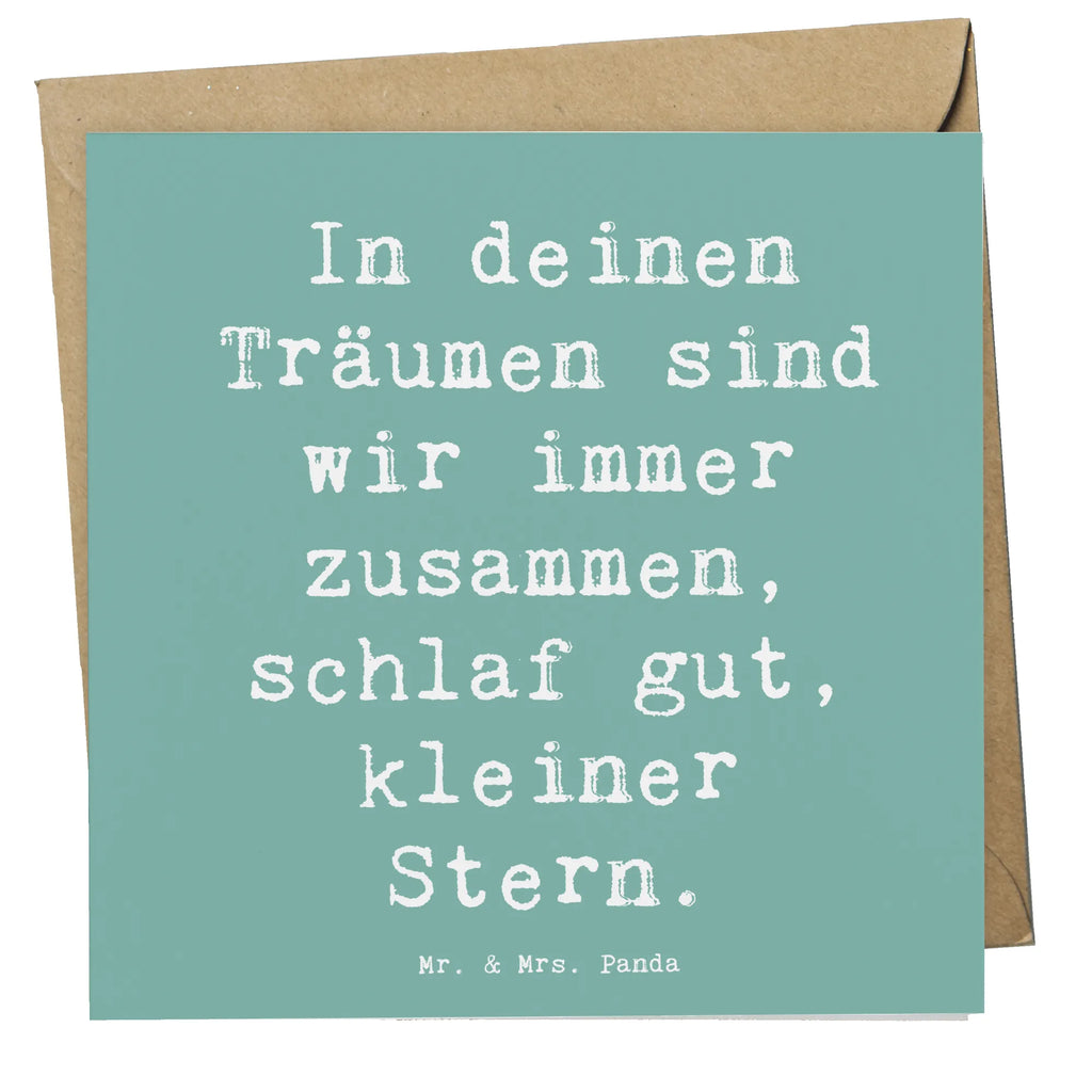 Deluxe Card Saying In deinen Träumen sind wir immer zusammen, schlaf gut, kleiner Stern. Hochwertige Klappkarte, Geburtstagskarte, Einladungskarte, Klappkarte, Karte, Grußkarte, Hochzeitskarte, Hochwertige Grußkarte, Glückwunschkarte