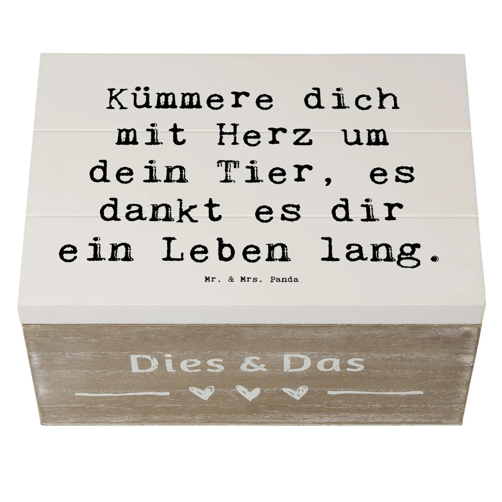 Wooden chest Saying Kümmere dich mit Herz um dein Tier, es dankt es dir ein Leben lang. Truhe, Kiste, Schatzkiste, Aufbewahrungsbox, Geschenkbox, Erinnerungskiste, XXL, Geschenkdose, Schatulle, Holzkiste, Dekokiste, Erinnerungsbox