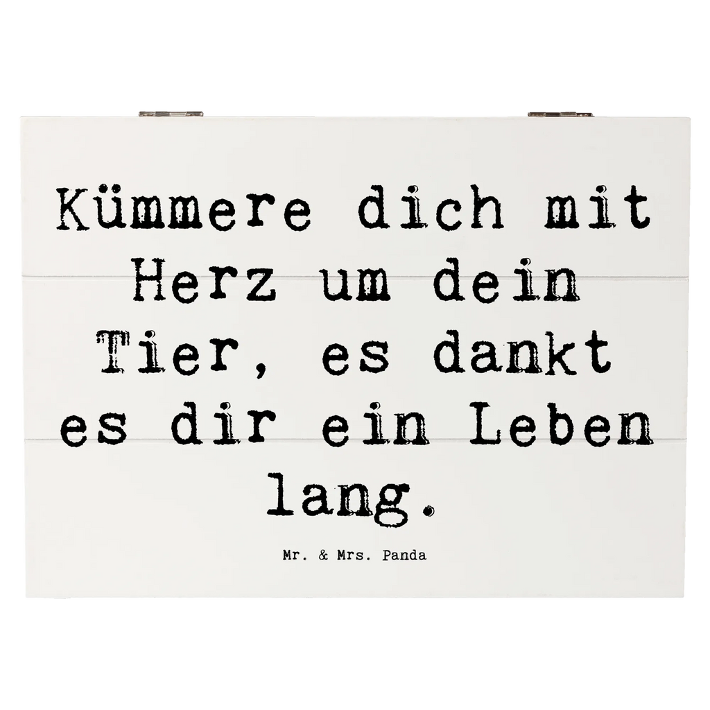 Wooden chest Saying Kümmere dich mit Herz um dein Tier, es dankt es dir ein Leben lang. Truhe, Kiste, Schatzkiste, Aufbewahrungsbox, Geschenkbox, Erinnerungskiste, XXL, Geschenkdose, Schatulle, Holzkiste, Dekokiste, Erinnerungsbox