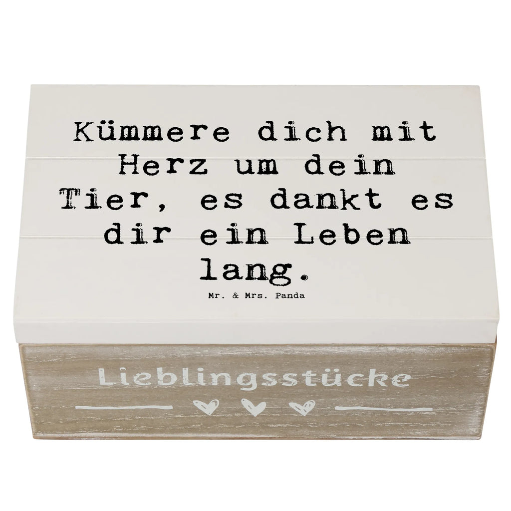 Wooden chest Saying Kümmere dich mit Herz um dein Tier, es dankt es dir ein Leben lang. Truhe, Kiste, Schatzkiste, Aufbewahrungsbox, Geschenkbox, Erinnerungskiste, XXL, Geschenkdose, Schatulle, Holzkiste, Dekokiste, Erinnerungsbox