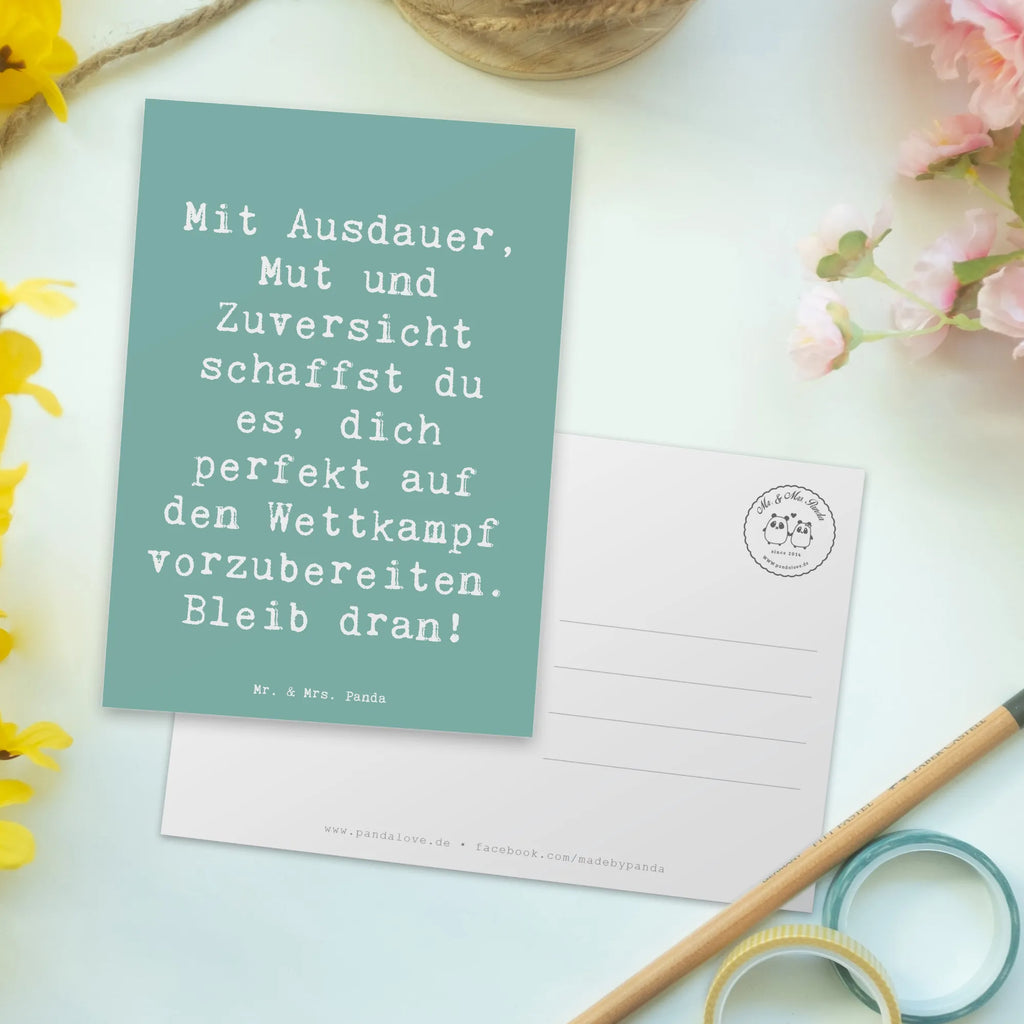 Postkarte Spruch Wettkampfvorbereitung meistern Ansichtskarten, Postkarte, Grußkarte, Geburtstagskarte, Dankeskarte, Einladungskarte, Karte, Einladungskarten Geburtstag, Ansichtskarte, Einladung Geburtstag, Geschenkkarte, Einladung