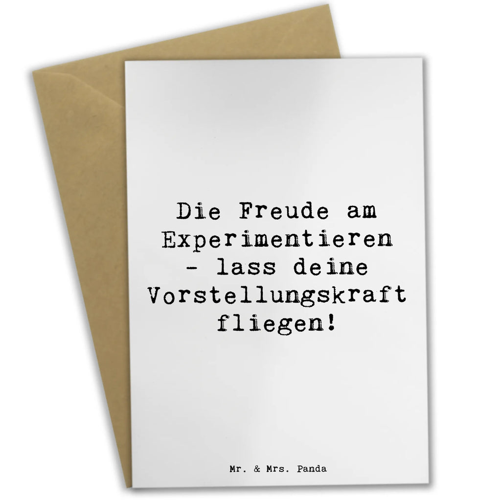 Grußkarte Spruch Die Freude am Experimentieren Geburtstagskarte, Einladungskarte, Glückwunschkarte, Ansichtskarten, Klappkarte, Karte, Hochzeitskarte, Grußkarte