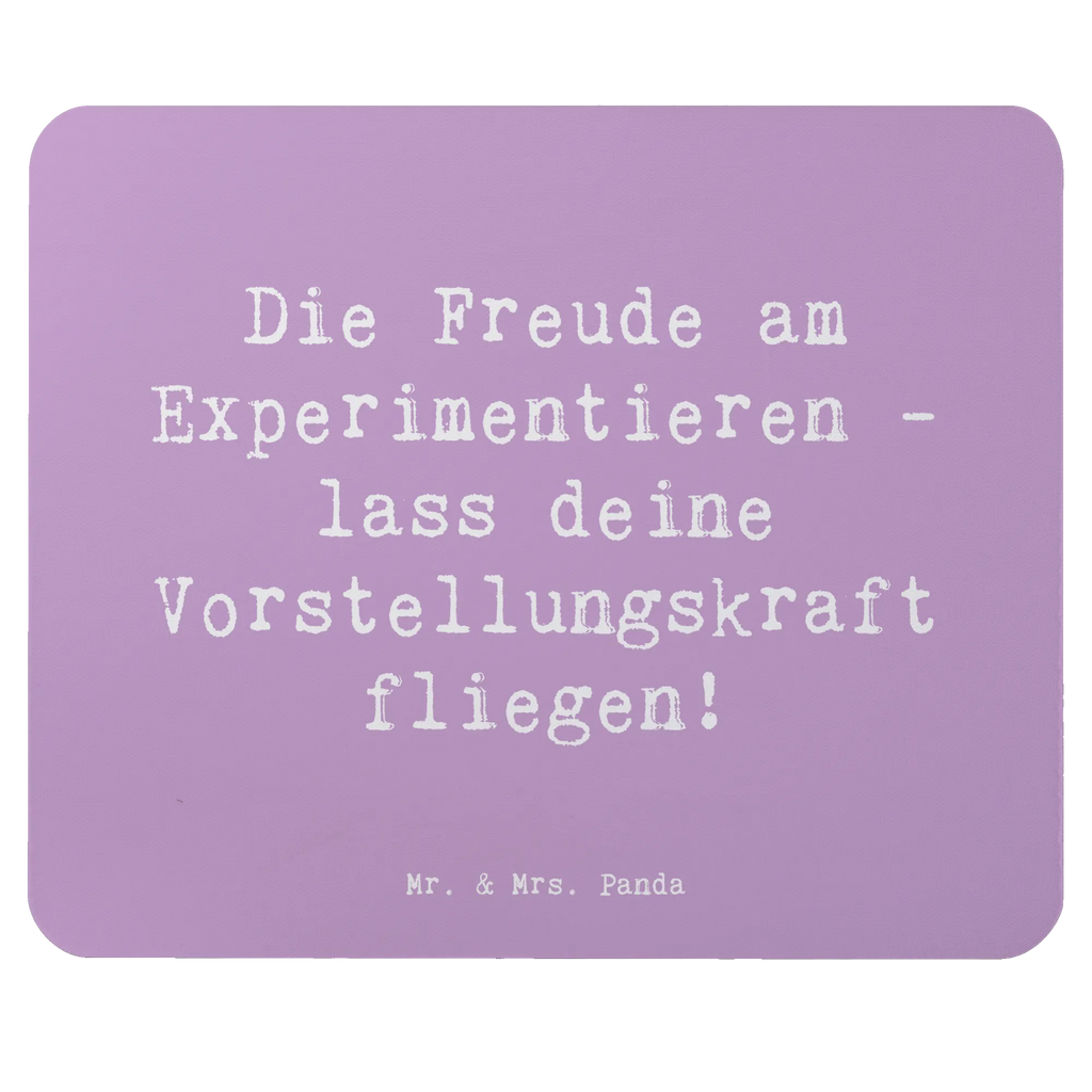 Mouse mat Saying Die Freude am Experimentieren - lass deine Vorstellungskraft fliegen! Computer zubehör, Mauspad Büro, Mausunterlage, Designer Mauspad, PC Zubehör, Einzigartiges Mauspad, Mousepad, Mauspad, Büroausstattung, Arbeitszimmer