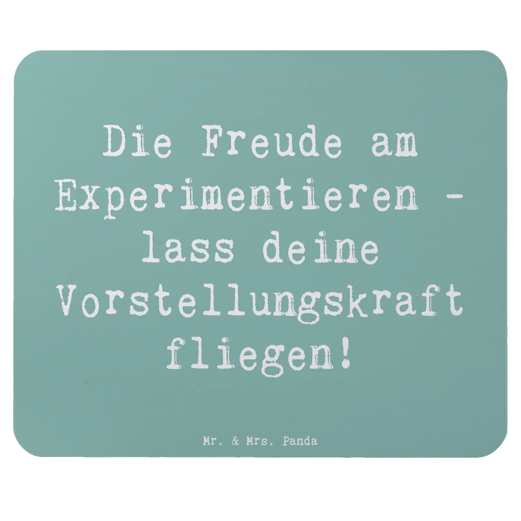 Mouse mat Saying Die Freude am Experimentieren - lass deine Vorstellungskraft fliegen! Computer zubehör, Mauspad Büro, Mausunterlage, Designer Mauspad, PC Zubehör, Einzigartiges Mauspad, Mousepad, Mauspad, Büroausstattung, Arbeitszimmer