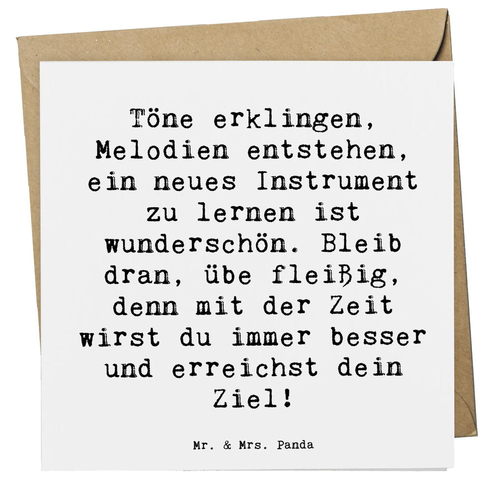 Deluxe Card Saying Töne erklingen, Melodien entstehen, ein neues Instrument zu lernen ist wunderschön. Bleib dran, übe fleißig, denn mit der Zeit wirst du immer besser und erreichst dein Ziel! Klappkarte, Hochwertige Grußkarte, Karte, Hochwertige Klappkarte, Einladungskarte, Grußkarte, Glückwunschkarte, Geburtstagskarte, Hochzeitskarte