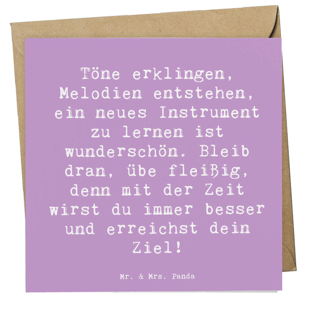 Deluxe Card Saying Töne erklingen, Melodien entstehen, ein neues Instrument zu lernen ist wunderschön. Bleib dran, übe fleißig, denn mit der Zeit wirst du immer besser und erreichst dein Ziel! Klappkarte, Hochwertige Grußkarte, Karte, Hochwertige Klappkarte, Einladungskarte, Grußkarte, Glückwunschkarte, Geburtstagskarte, Hochzeitskarte