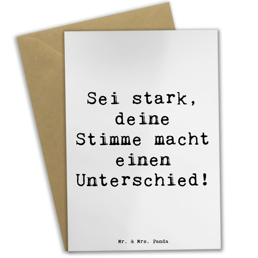 Grußkarte Spruch Deine Stimme zählt Karte, Glückwunschkarte, Einladungskarte, Klappkarte, Hochzeitskarte, Geburtstagskarte, Ansichtskarten, Grußkarte