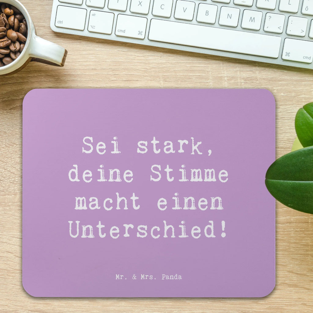 Mouse mat Saying Sei stark, deine Stimme macht einen Unterschied! Mausunterlage, Arbeitszimmer, Einzigartiges Mauspad, Mousepad, PC Zubehör, Mauspad, Mauspad Büro, Büroausstattung, Computer zubehör, Designer Mauspad