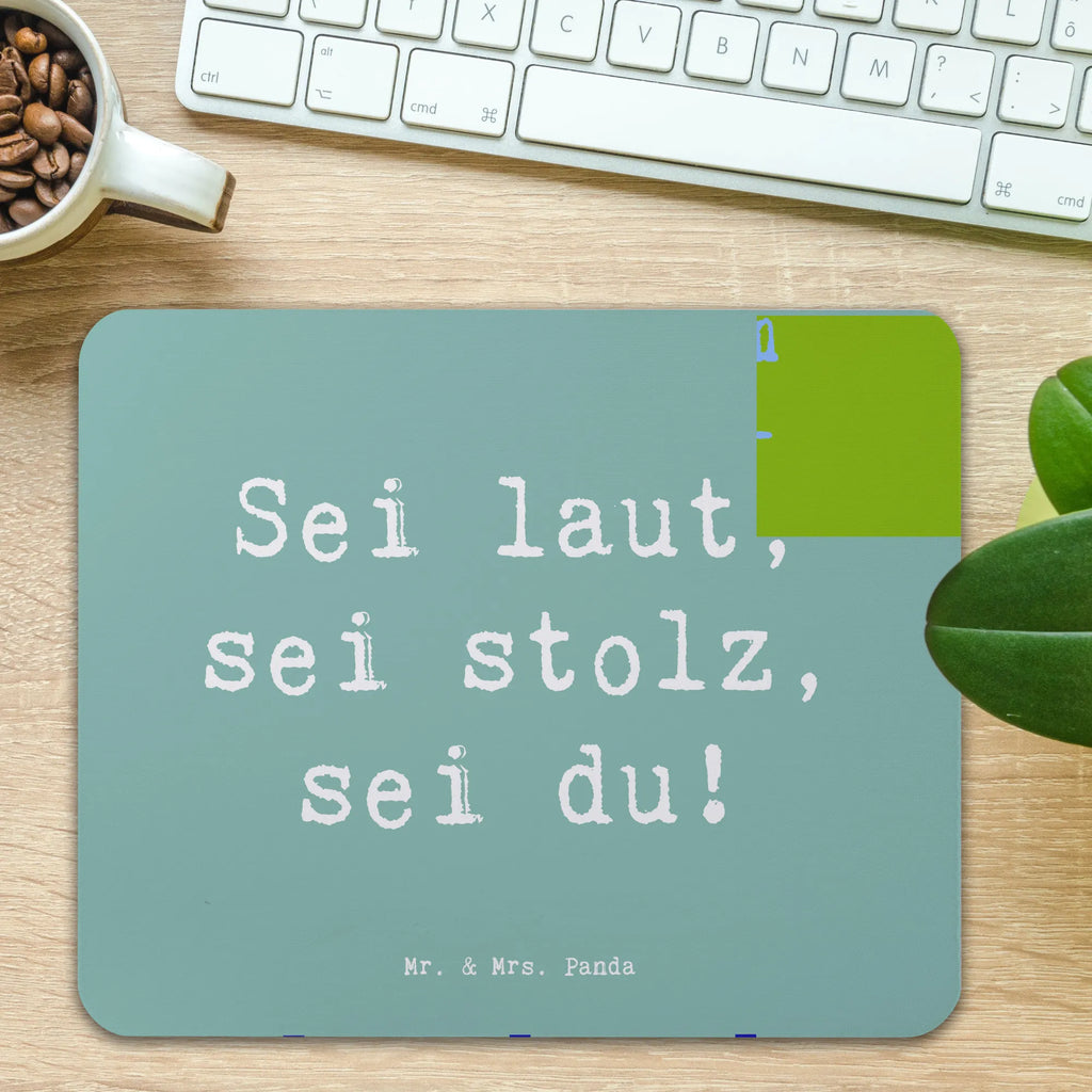 Mouse mat Saying Sei laut, sei stolz, sei du! Mauspad Büro, Designer Mauspad, Einzigartiges Mauspad, Mauspad, PC Zubehör, Büroausstattung, Mousepad, Arbeitszimmer, Mausunterlage, Computer zubehör