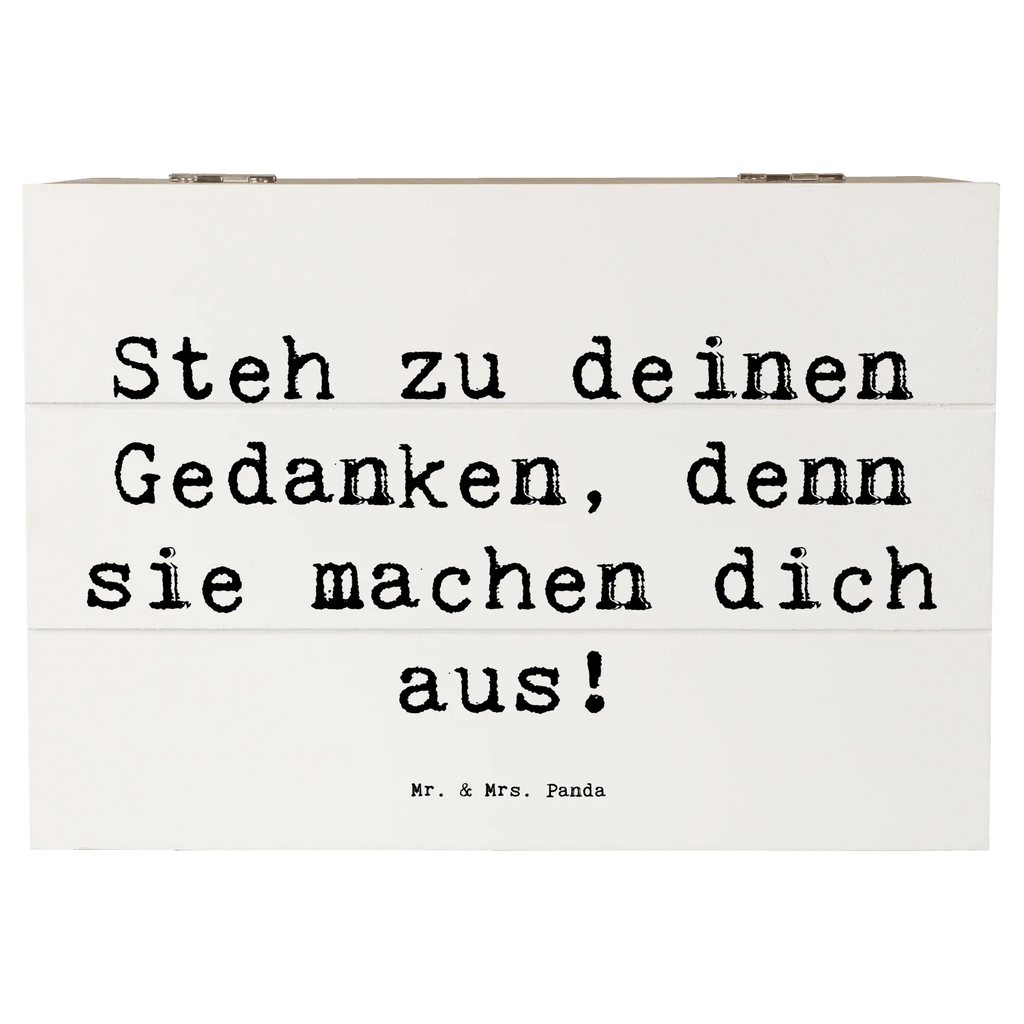 Wooden chest Saying Steh zu deinen Gedanken, denn sie machen dich aus! Geschenkbox, Truhe, Geschenkdose, Dekokiste, Erinnerungsbox, Aufbewahrungsbox, XXL, Holzkiste, Erinnerungskiste, Kiste, Schatzkiste, Schatulle