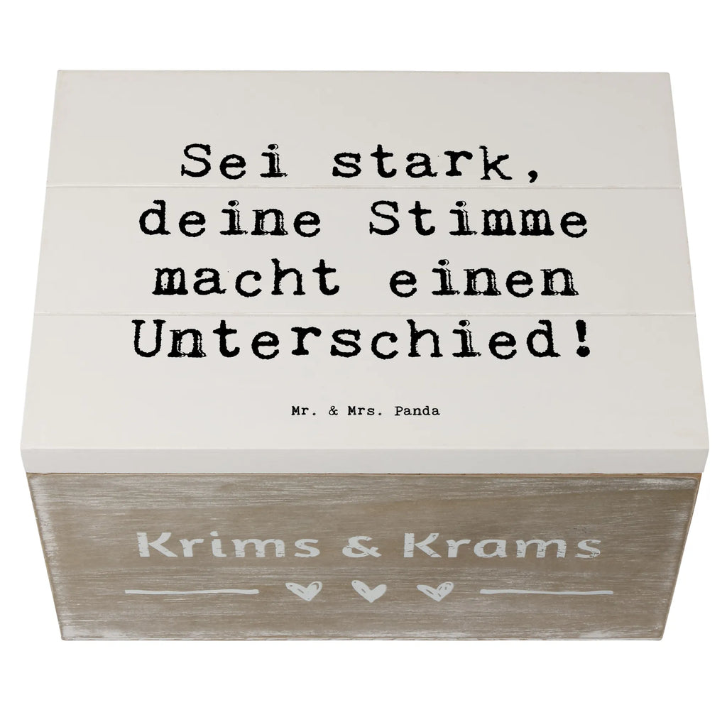 Holzkiste Spruch Deine Stimme zählt Schatzkiste, Kiste, Holzkiste, Erinnerungskiste, Truhe, Dekokiste, Erinnerungsbox, Aufbewahrungsbox, XXL, Schatulle, Geschenkdose, Geschenkbox
