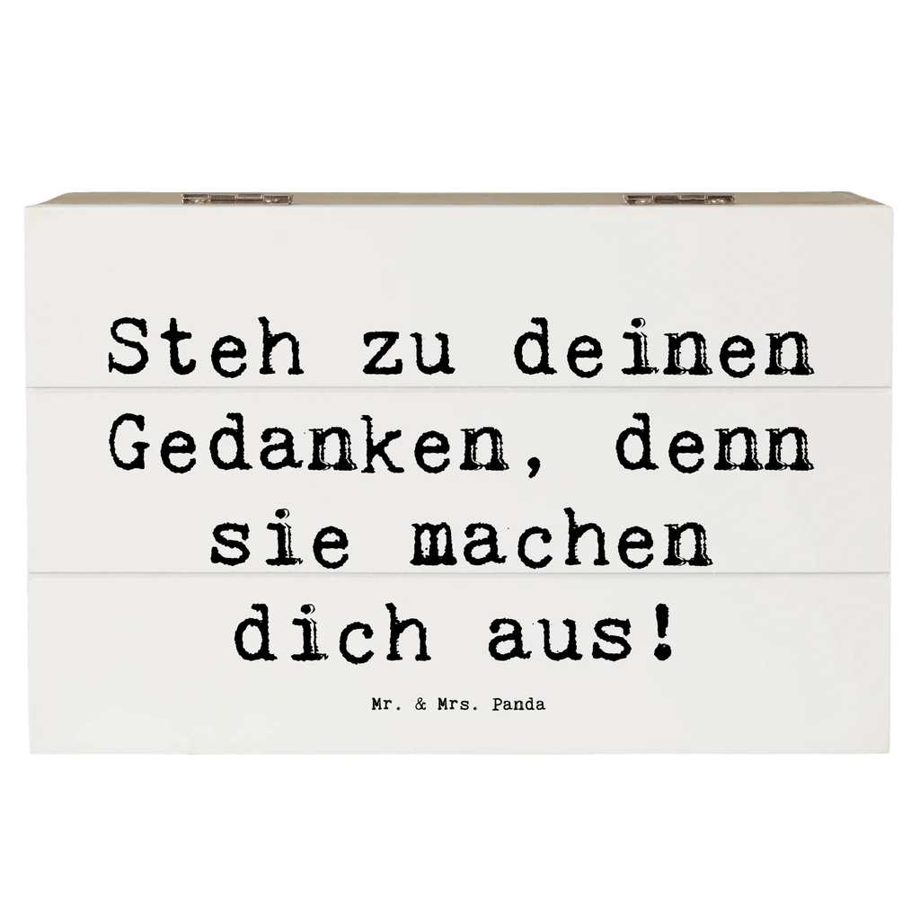 Wooden chest Saying Steh zu deinen Gedanken, denn sie machen dich aus! Geschenkbox, Truhe, Geschenkdose, Dekokiste, Erinnerungsbox, Aufbewahrungsbox, XXL, Holzkiste, Erinnerungskiste, Kiste, Schatzkiste, Schatulle