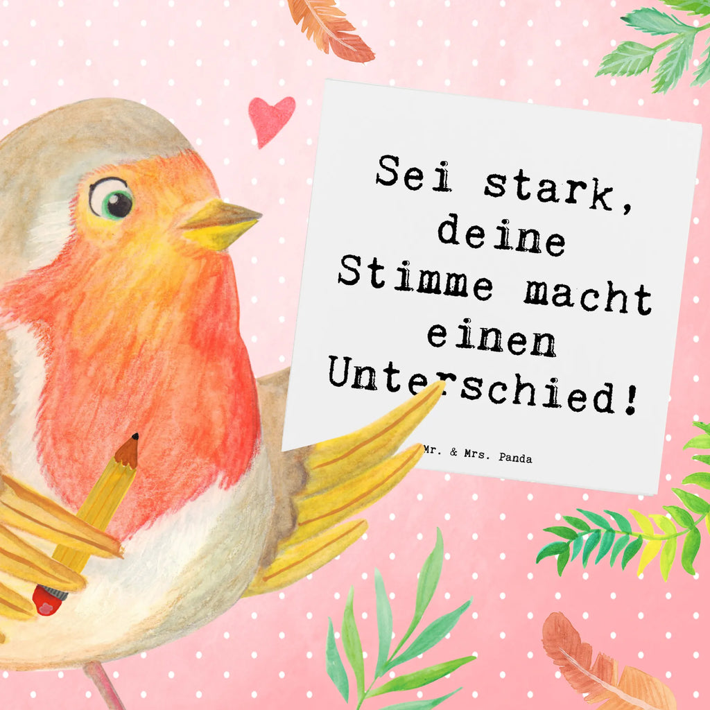 Deluxe Card Saying Sei stark, deine Stimme macht einen Unterschied! Grußkarte, Karte, Glückwunschkarte, Hochwertige Grußkarte, Hochzeitskarte, Hochwertige Klappkarte, Einladungskarte, Geburtstagskarte, Klappkarte