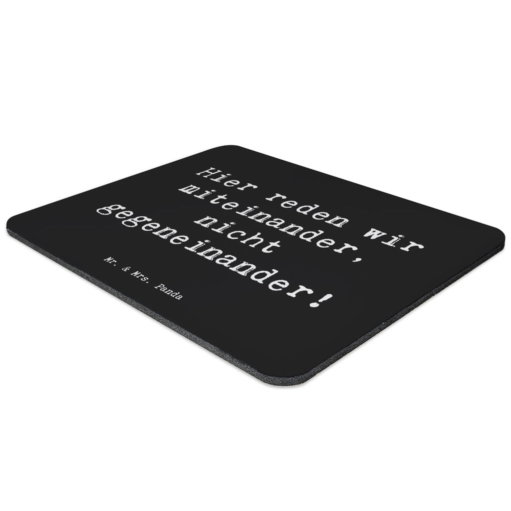 Mouse mat Saying Hier reden wir miteinander, nicht gegeneinander! Mauspad, Mauspad Büro, Designer Mauspad, Arbeitszimmer, Einzigartiges Mauspad, Computer zubehör, Mousepad, Mausunterlage, Büroausstattung, PC Zubehör