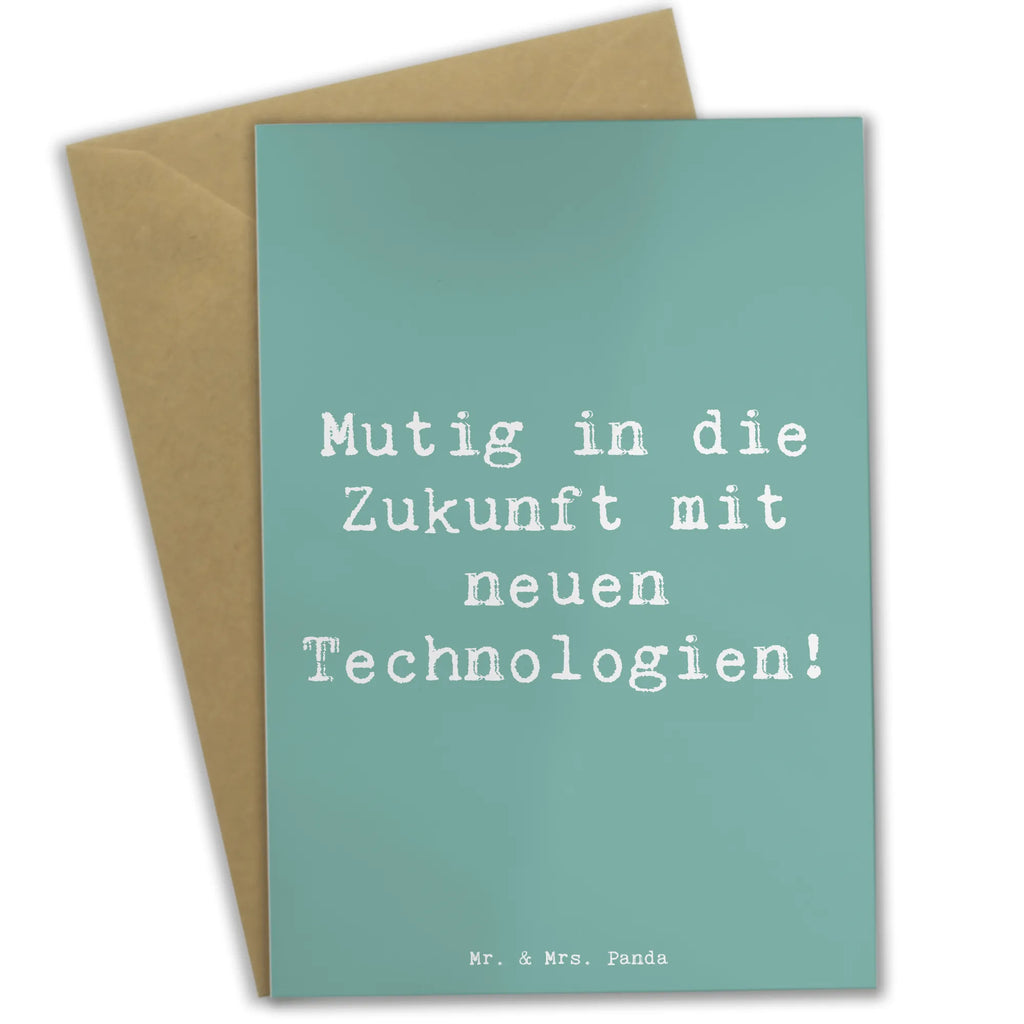 Grußkarte Spruch Neuen Technologien begegnen Grußkarte, Hochzeitskarte, Karte, Ansichtskarten, Klappkarte, Geburtstagskarte, Einladungskarte, Glückwunschkarte