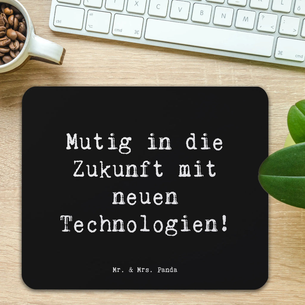 Mouse mat Saying Mutig in die Zukunft mit neuen Technologien! Einzigartiges Mauspad, Büroausstattung, Mousepad, Computer zubehör, Designer Mauspad, Arbeitszimmer, Mausunterlage, Mauspad, PC Zubehör, Mauspad Büro