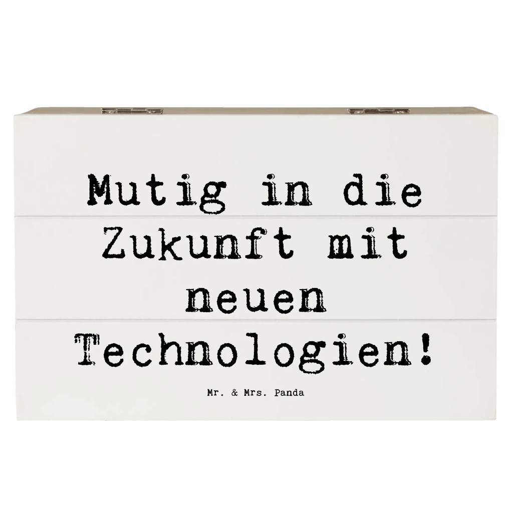 Holzkiste Spruch Neuen Technologien begegnen Dekokiste, Truhe, Erinnerungsbox, Schatzkiste, Aufbewahrungsbox, Kiste, Schatulle, XXL, Erinnerungskiste, Holzkiste, Geschenkbox, Geschenkdose