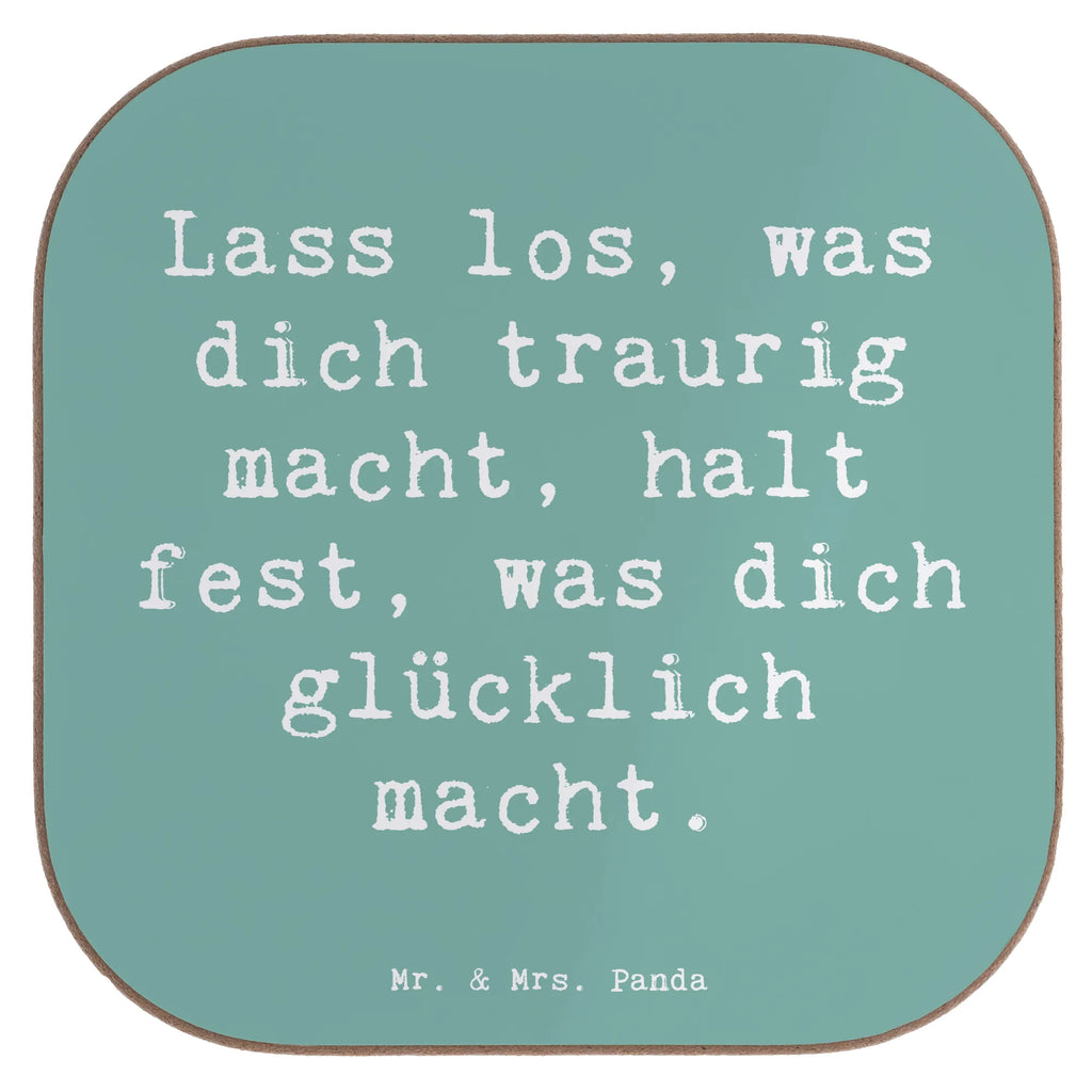 Square coaster Saying Lass los, was dich traurig macht, halt fest, was dich glücklich macht. Holzuntersetzer, Glasuntersetzer, Untersetzer Design, Untersetzer aus Holz, Bierdeckel, Korkuntersetzer, Untersetzer Gläser, Untersetzer für Gläser, Untersetzer, Getränkeuntersetzer, Tassen Untersetzer, Untersetzer Holz