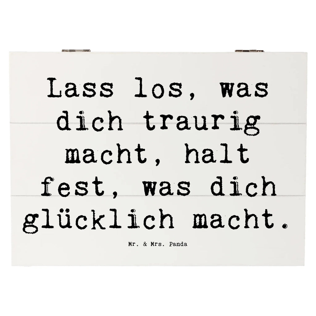 Wooden chest Saying Lass los, was dich traurig macht, halt fest, was dich glücklich macht. Erinnerungskiste, Truhe, Schatzkiste, Dekokiste, XXL, Holzkiste, Erinnerungsbox, Aufbewahrungsbox, Geschenkbox, Geschenkdose, Kiste, Schatulle