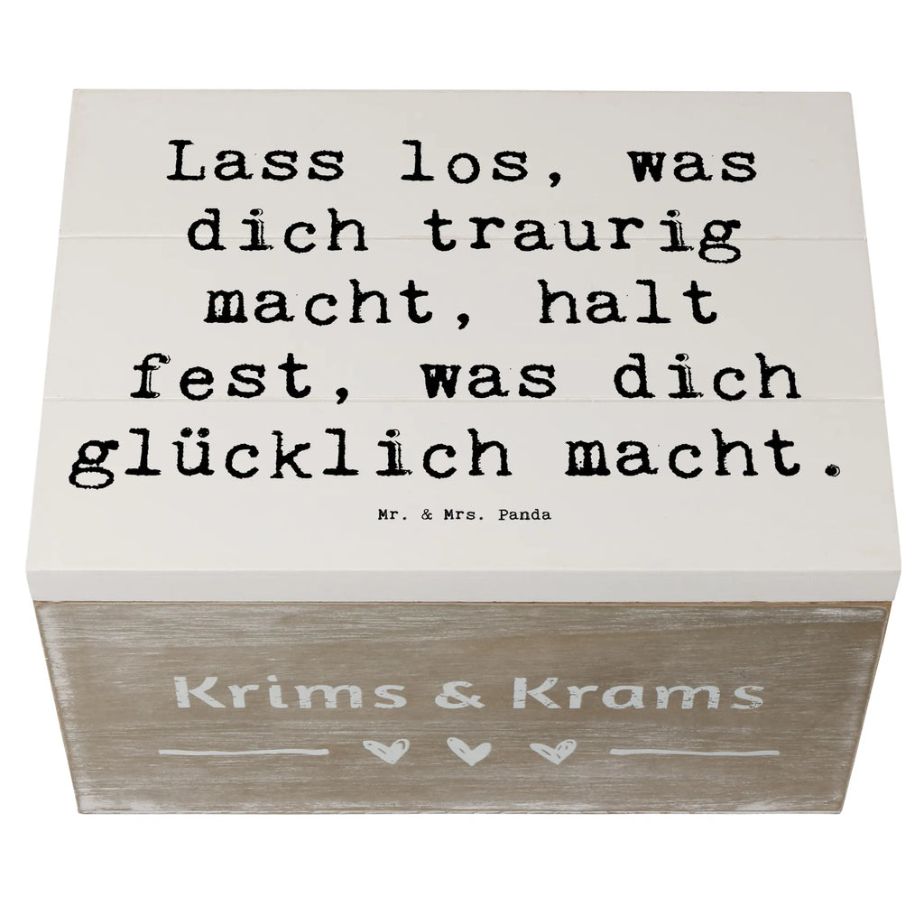 Wooden chest Saying Lass los, was dich traurig macht, halt fest, was dich glücklich macht. Erinnerungskiste, Truhe, Schatzkiste, Dekokiste, XXL, Holzkiste, Erinnerungsbox, Aufbewahrungsbox, Geschenkbox, Geschenkdose, Kiste, Schatulle