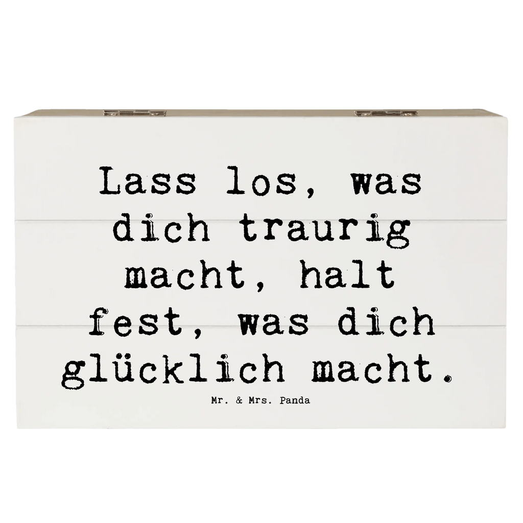 Wooden chest Saying Lass los, was dich traurig macht, halt fest, was dich glücklich macht. Erinnerungskiste, Truhe, Schatzkiste, Dekokiste, XXL, Holzkiste, Erinnerungsbox, Aufbewahrungsbox, Geschenkbox, Geschenkdose, Kiste, Schatulle