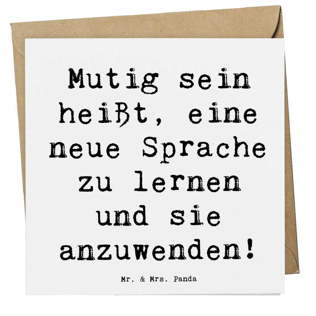 Deluxe Karte Spruch Sprachen Lernen und Anwenden Einladungskarte, Karte, Hochwertige Grußkarte, Hochwertige Klappkarte, Hochzeitskarte, Geburtstagskarte, Grußkarte, Glückwunschkarte, Klappkarte