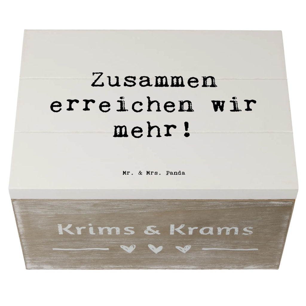 Wooden chest Saying Zusammen erreichen wir mehr! Holzkiste, Geschenkdose, Erinnerungsbox, Aufbewahrungsbox, Schatulle, Kiste, Dekokiste, Truhe, Schatzkiste, XXL, Erinnerungskiste, Geschenkbox
