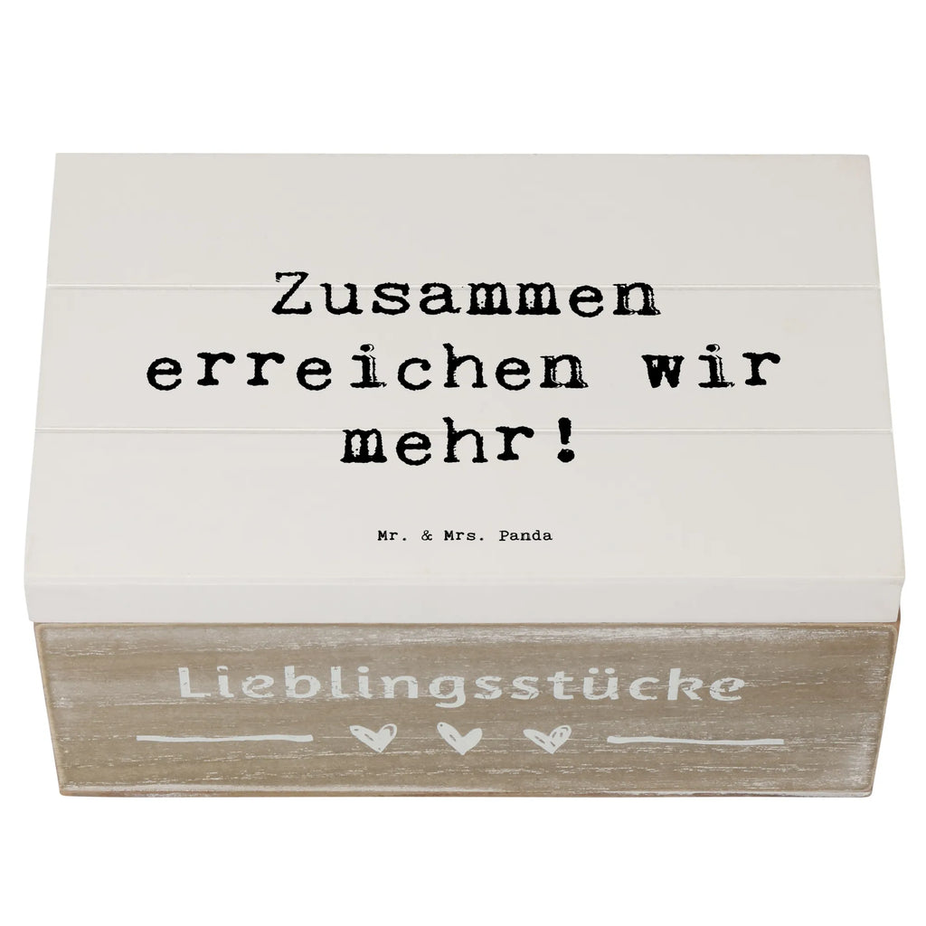 Wooden chest Saying Zusammen erreichen wir mehr! Holzkiste, Geschenkdose, Erinnerungsbox, Aufbewahrungsbox, Schatulle, Kiste, Dekokiste, Truhe, Schatzkiste, XXL, Erinnerungskiste, Geschenkbox