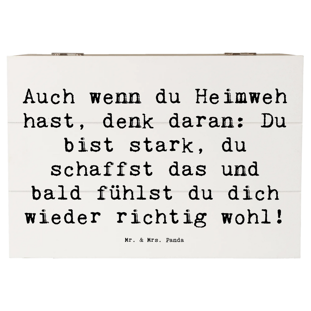 Holzkiste Spruch Heimweh überwinden Dekokiste, Geschenkbox, Aufbewahrungsbox, Erinnerungskiste, Schatzkiste, Holzkiste, Geschenkdose, Schatulle, Erinnerungsbox, Kiste, Truhe, XXL, sprüche, zitate, spruch kollektion, inspiration, motivation, lebensweisheiten, geschenkideen, wanddeko, wohnaccessoires, sprüche sammlung, schöne sprüche, glück, liebe, freude, lächeln, alltag verschönern, nachhaltige geschenke, dekoration, kreativ, einzigartig, shopify, mr and mrs panda