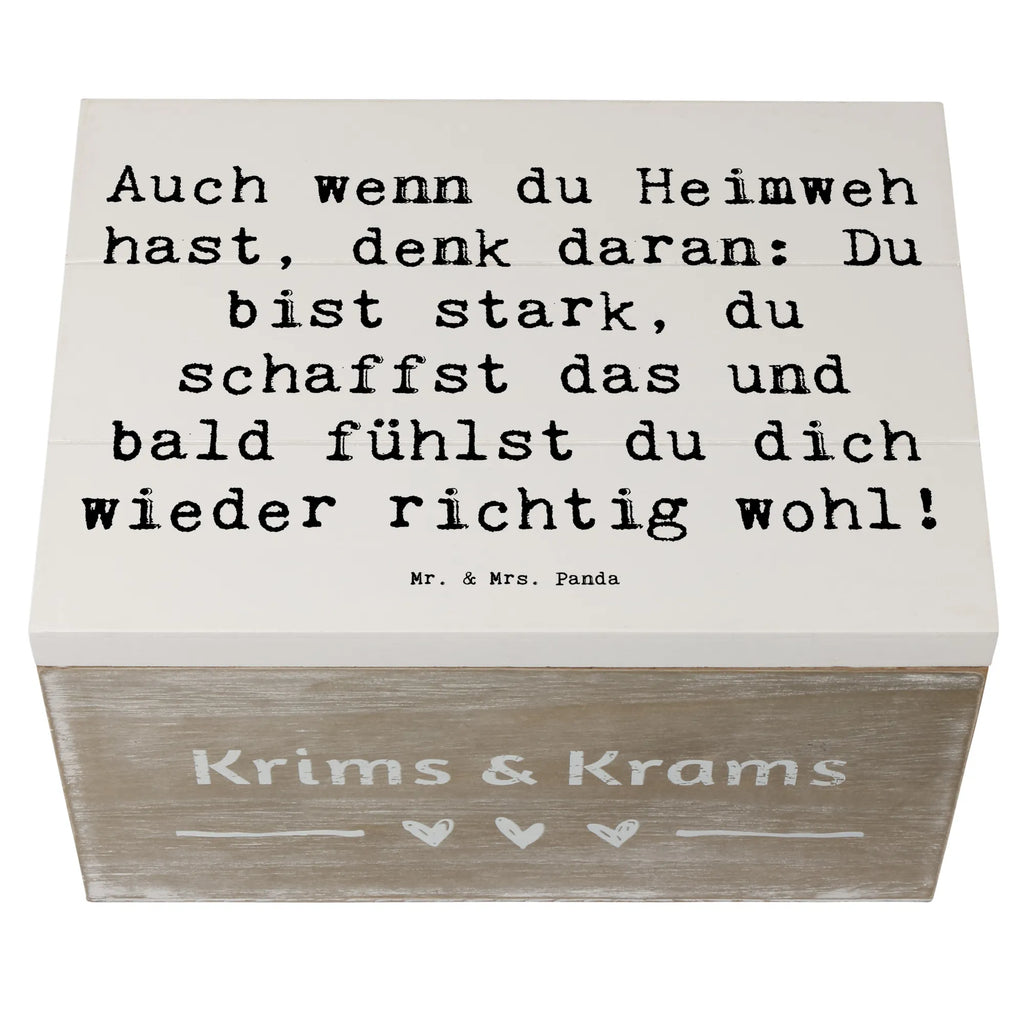Holzkiste Spruch Heimweh überwinden Dekokiste, Geschenkbox, Aufbewahrungsbox, Erinnerungskiste, Schatzkiste, Holzkiste, Geschenkdose, Schatulle, Erinnerungsbox, Kiste, Truhe, XXL, sprüche, zitate, spruch kollektion, inspiration, motivation, lebensweisheiten, geschenkideen, wanddeko, wohnaccessoires, sprüche sammlung, schöne sprüche, glück, liebe, freude, lächeln, alltag verschönern, nachhaltige geschenke, dekoration, kreativ, einzigartig, shopify, mr and mrs panda