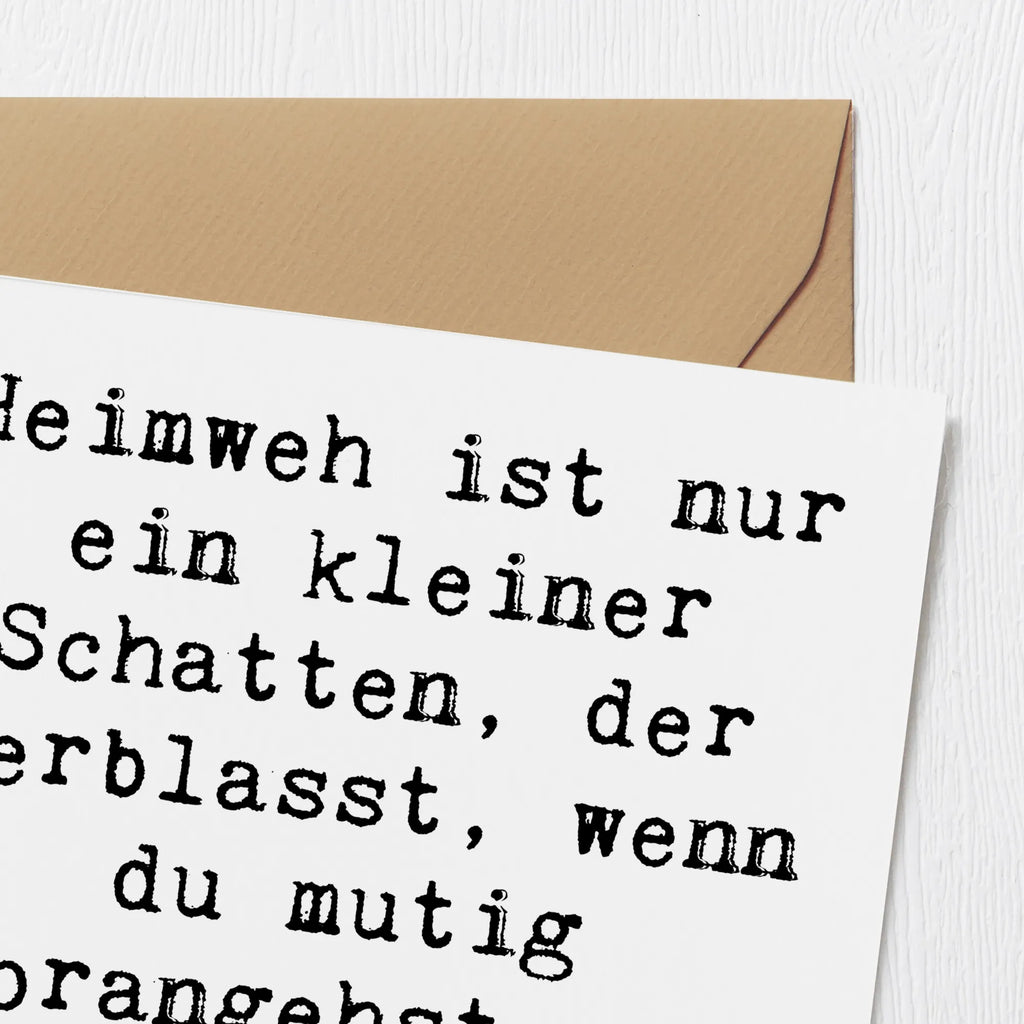 Deluxe Karte Spruch Heimweh überwinden Abenteuer erleben Hochzeitskarte, Hochwertige Grußkarte, Grußkarte, Geburtstagskarte, Karte, Klappkarte, Einladungskarte, Glückwunschkarte, Hochwertige Klappkarte