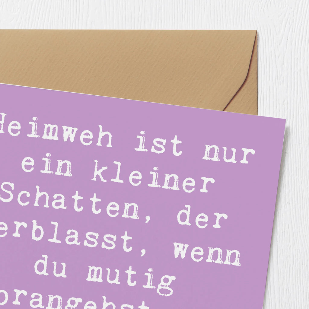 Deluxe Karte Spruch Heimweh überwinden Abenteuer erleben Hochzeitskarte, Hochwertige Grußkarte, Grußkarte, Geburtstagskarte, Karte, Klappkarte, Einladungskarte, Glückwunschkarte, Hochwertige Klappkarte
