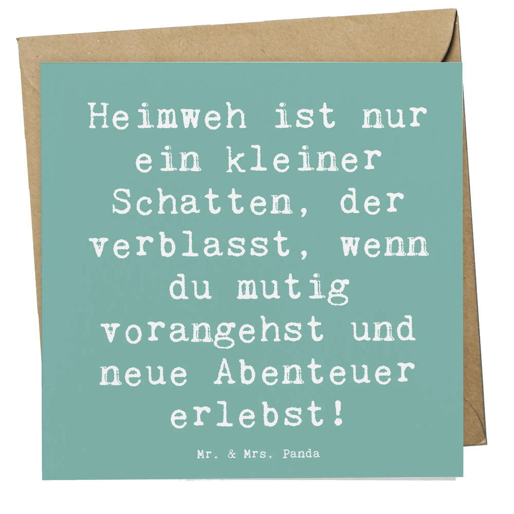 Deluxe Karte Spruch Heimweh überwinden Abenteuer erleben Hochzeitskarte, Hochwertige Grußkarte, Grußkarte, Geburtstagskarte, Karte, Klappkarte, Einladungskarte, Glückwunschkarte, Hochwertige Klappkarte
