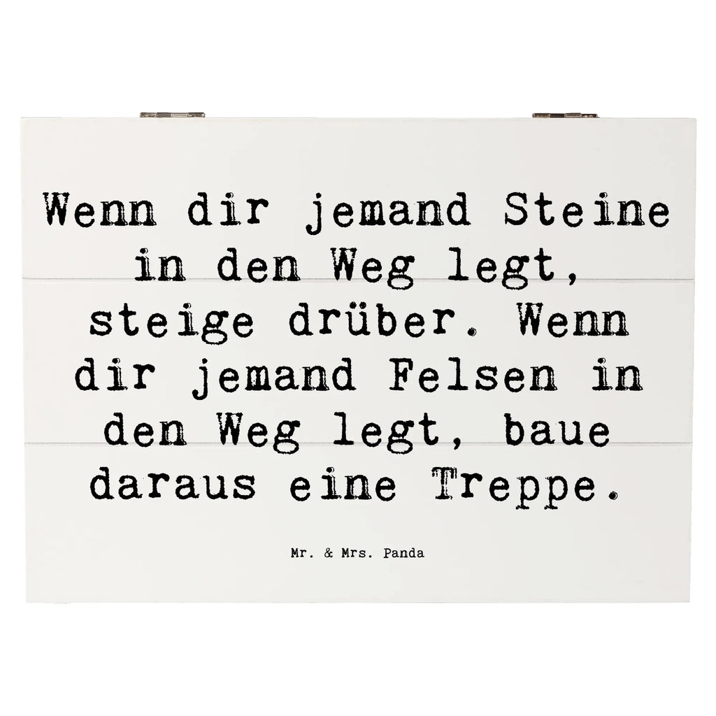 Holzkiste Spruch Stolpersteine im Alltag meistern Schatulle, Geschenkbox, Erinnerungsbox, Kiste, Holzkiste, Geschenkdose, Erinnerungskiste, Dekokiste, Truhe, Schatzkiste, Aufbewahrungsbox, XXL