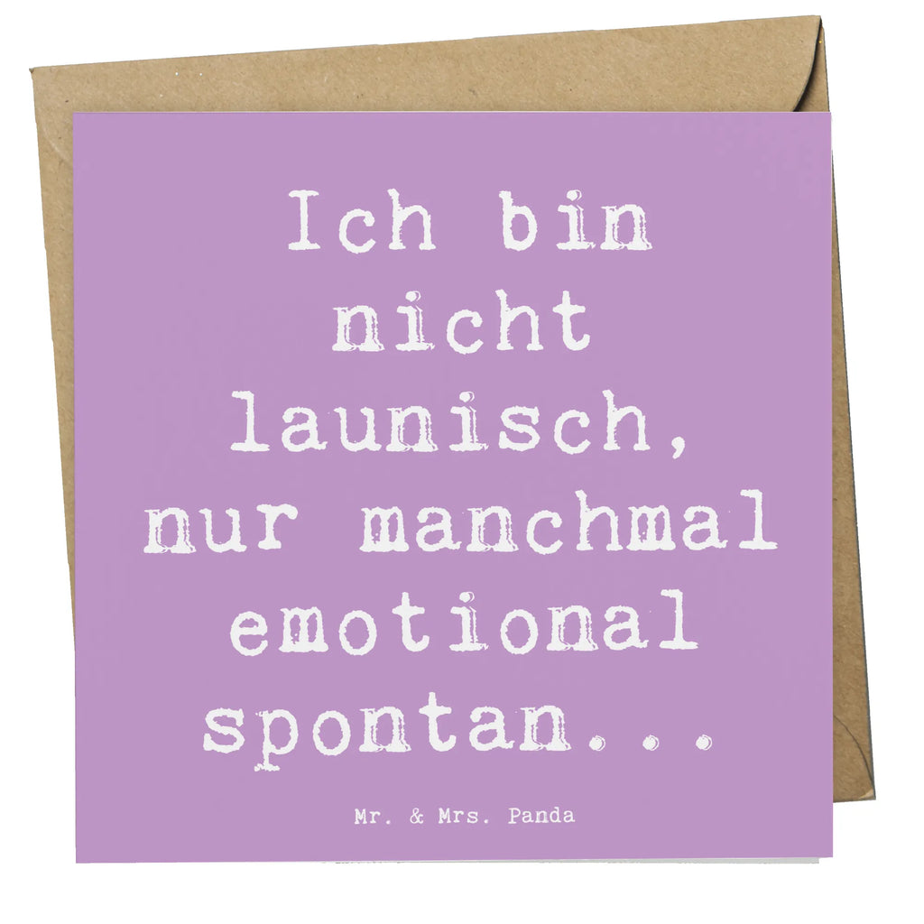 Deluxe Karte Spruch Emotionen ausdrücken Geburtstagskarte, Hochwertige Grußkarte, Hochzeitskarte, Hochwertige Klappkarte, Karte, Klappkarte, Einladungskarte, Grußkarte, Glückwunschkarte