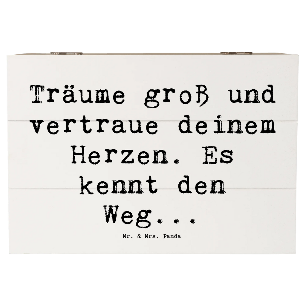 Wooden chest Saying Träume groß und vertraue deinem Herzen. Es kennt den Weg... Schatulle, Truhe, Erinnerungsbox, Geschenkbox, Geschenkdose, Kiste, Dekokiste, Aufbewahrungsbox, Holzkiste, Schatzkiste, XXL, Erinnerungskiste